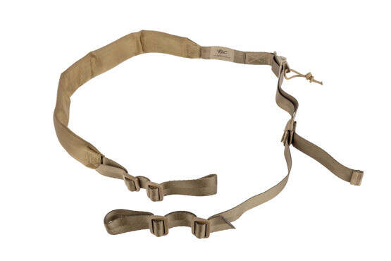 The Viking Tactics Coyote V-Tac 2 point sling features a wide, padded shoulder strap for added comfort
